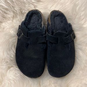 Birkenstock Boston Sherpa Slides